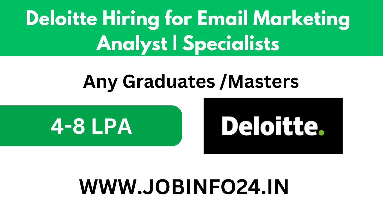 Deloitte Hiring for Email Marketing Analyst | Specialists 