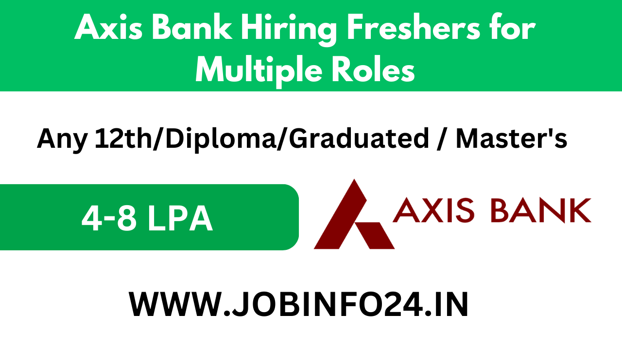 Axis Bank Hiring Freshers for Multiple Roles