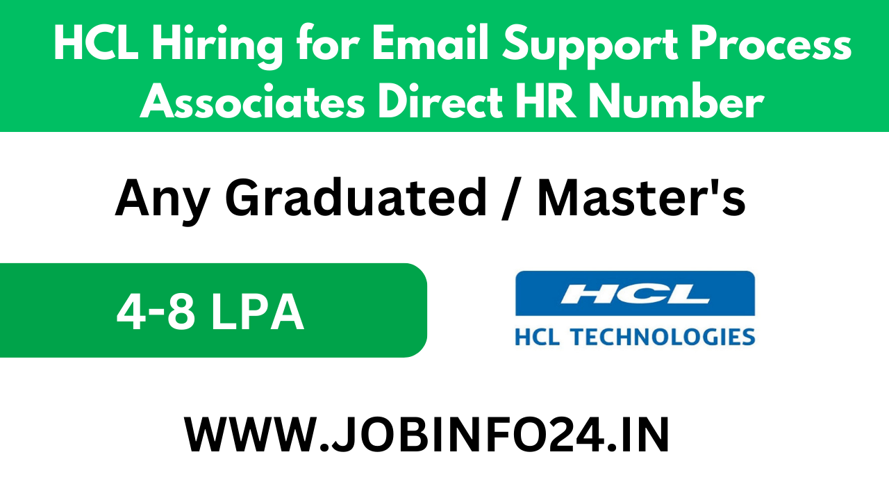HCL Hiring for Email Support Process Associates