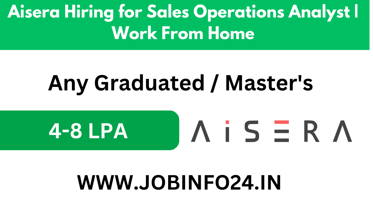 Aisera Hiring for Sales Operations Analyst | Work From Home