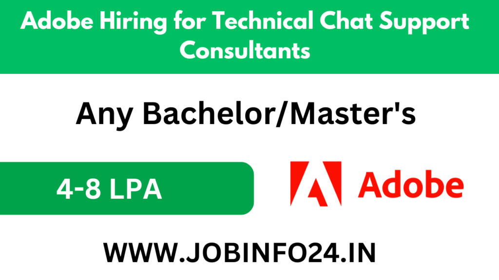 Adobe Hiring for Technical Chat Support Consultants