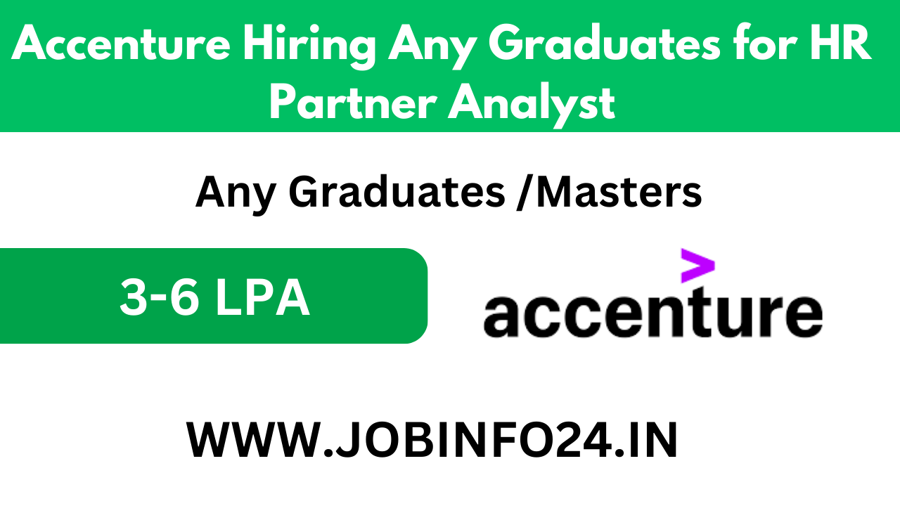 Accenture Hiring Any Graduates for HR Partner Analyst
