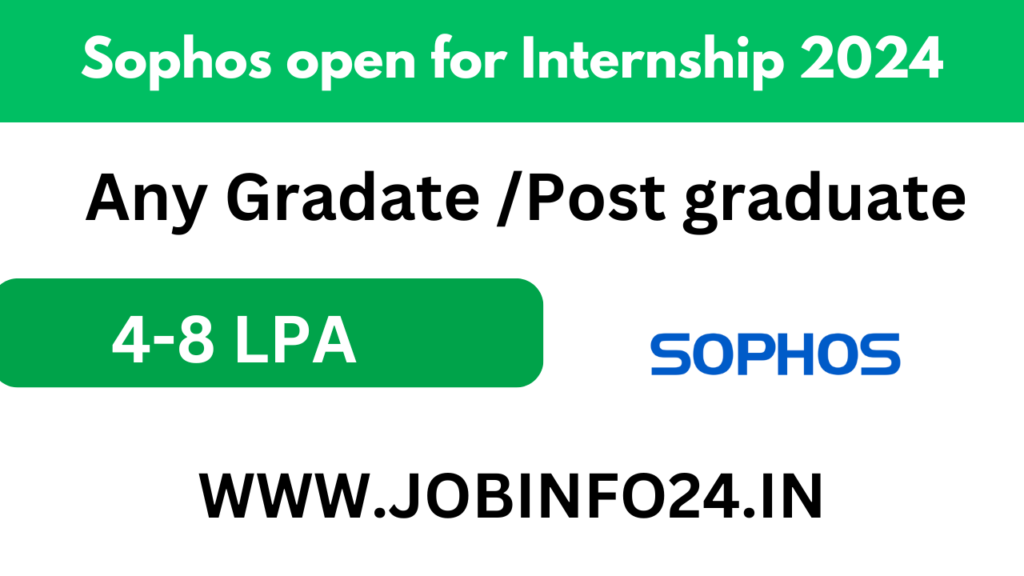Sophos open for Internship 2024