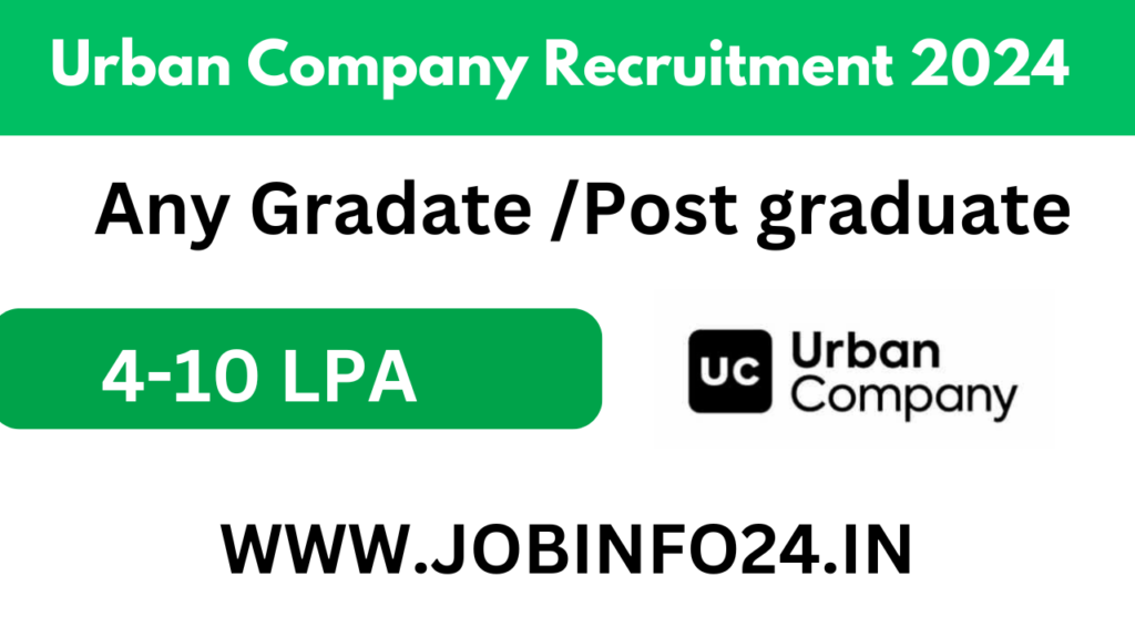 Urban Company Recruitment 2024