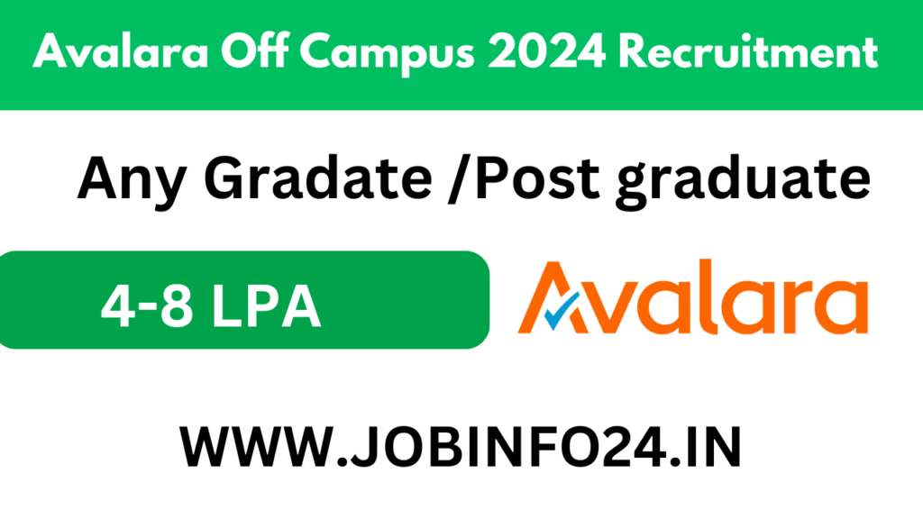 Avalara Off Campus 2024 Recruitment